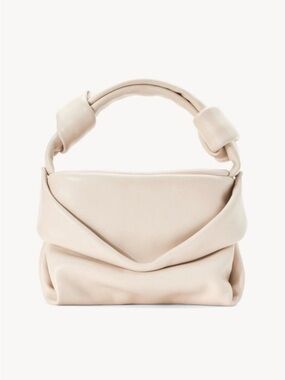 STAUD KISS Bag Cream Lambskin Soft Slouchy Top-Handle Shoulder Bag